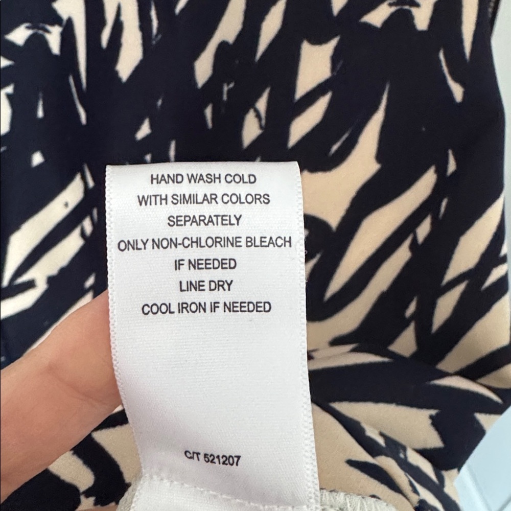Taylor Navy and Cream Patterned Mini Dress - Picture 11 of 11